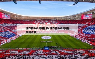 世界杯2018赛程表(世界杯2018赛程表淘汰赛)