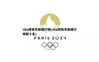 nba球员年薪排行榜(nba球员年薪排行榜前十名)